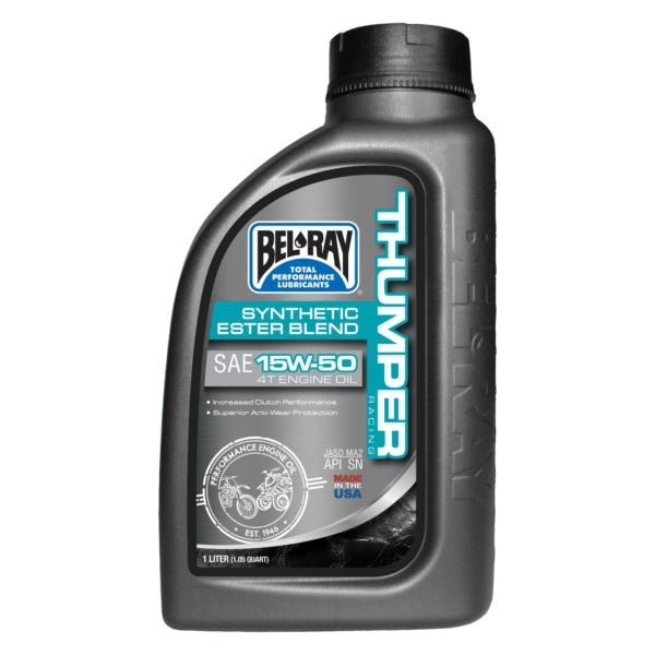 BEL - RAY SEMI - SYNTHETIC THUMPER RACING 4T ENGINE OIL 15W50 (1L) (300926150160) - DRIVEN Canada's Powersports 10690509200796300926150160
