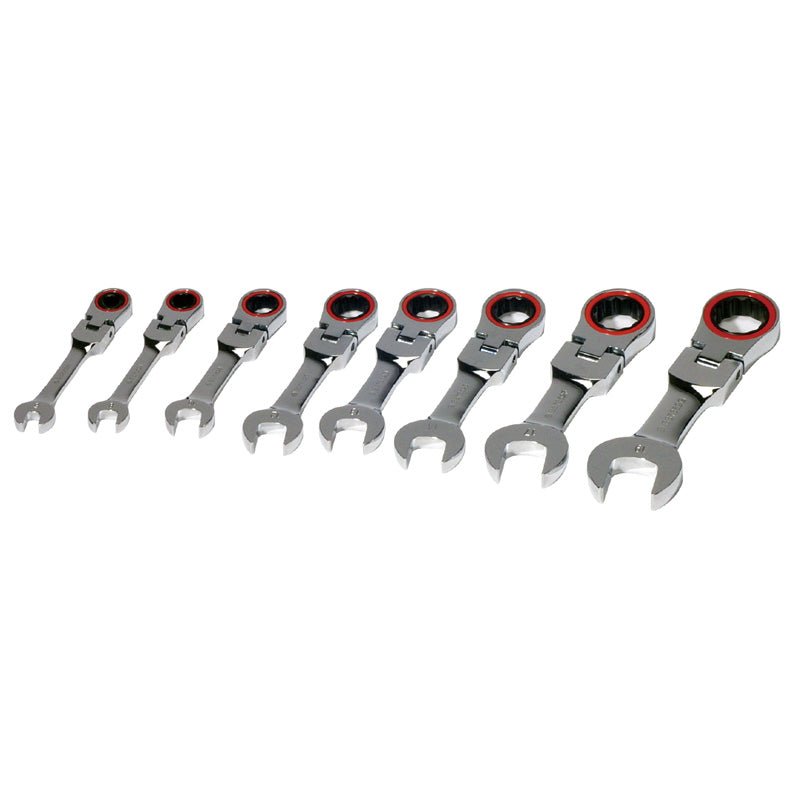 BIKE SERVICE 8PCS RATCHET WRENCH SET METRIC STUBBY FLEX HEAD (BS7352) - DRIVEN Canada's Powersports 4717991273523BS7352