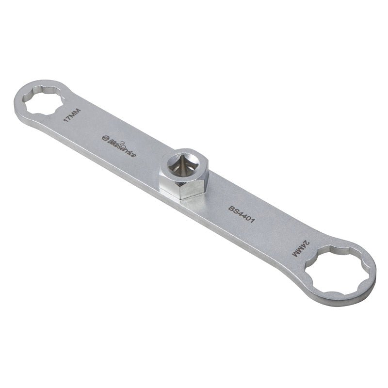 BIKE SERVICE FRONT FORK CAP ADJ.WRENCH W/ADD.DRIVER (17X24MM) (BS4401) - DRIVEN Canada's Powersports 4717991244011BS4401