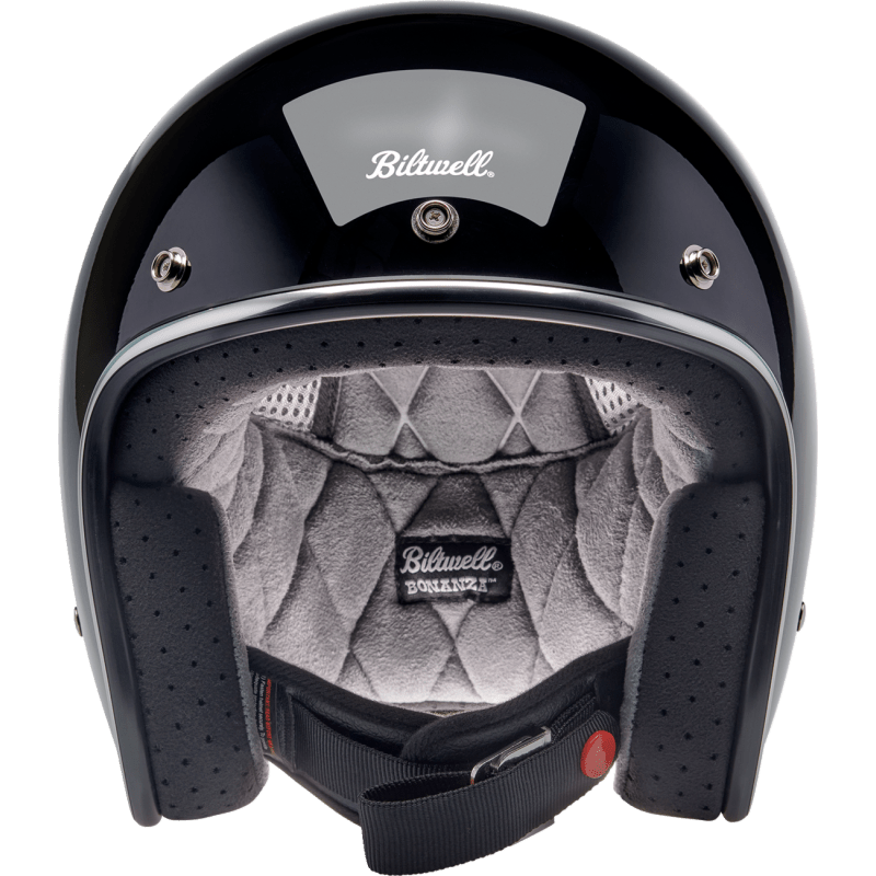 BILTWELL HELMET BONANZA Gloss Black Front - Driven Powersports