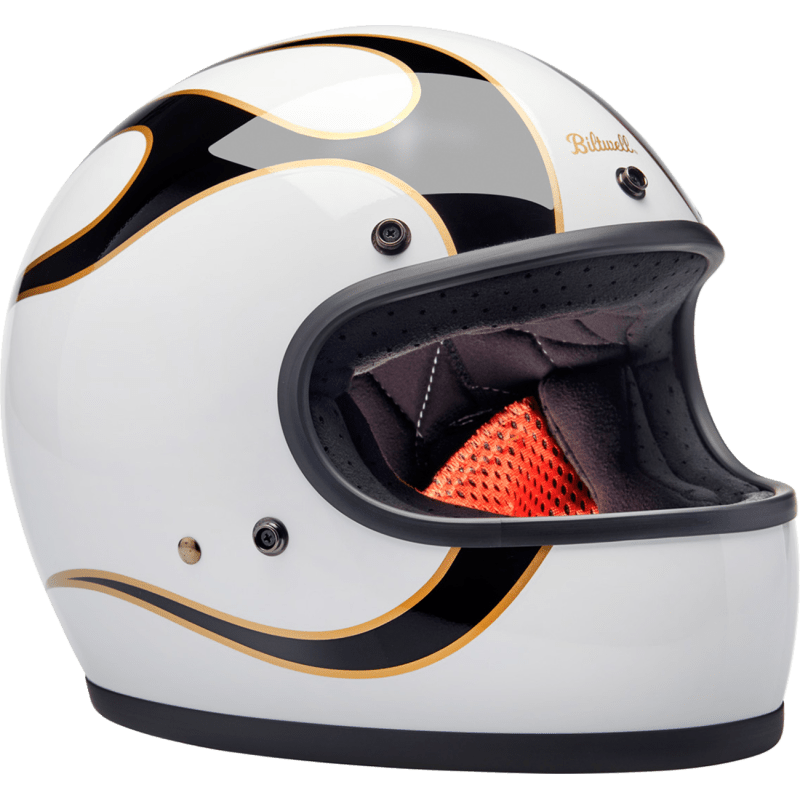 BILTWELL HELMET GRINGO W/B FLAM - DRIVEN Canada's Powersports 8402589073441002 - 561 - 502