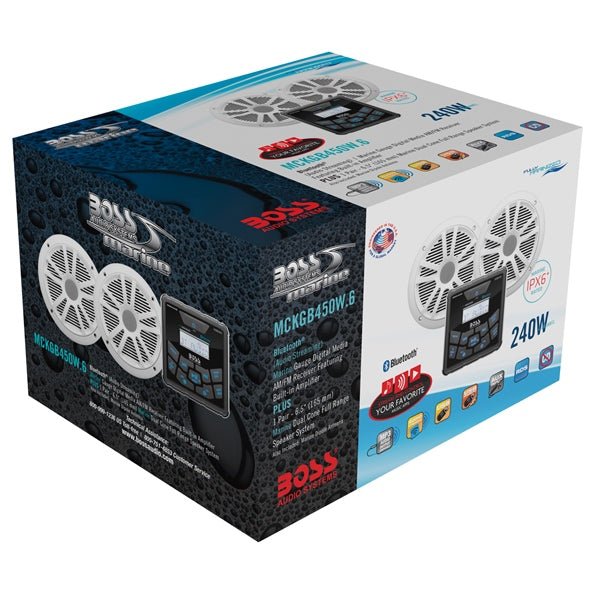 BOSS AUDIO AUDIO RECEIVER & SPEAKER MCKGB450W.6 - DRIVEN Canada's Powersports 791489125406MCKGB450B.6
