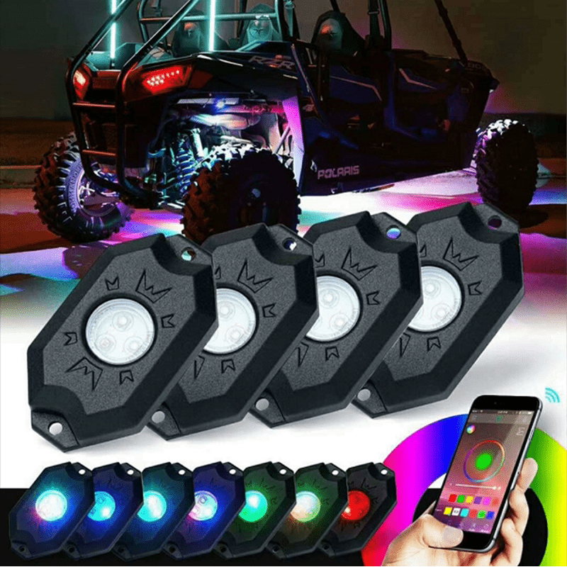 BRITE - LITES LED ROCK LIGHT KIT MULTI (BL - RGBROCK4) - DRIVEN Canada's Powersports BL - RGBROCK4