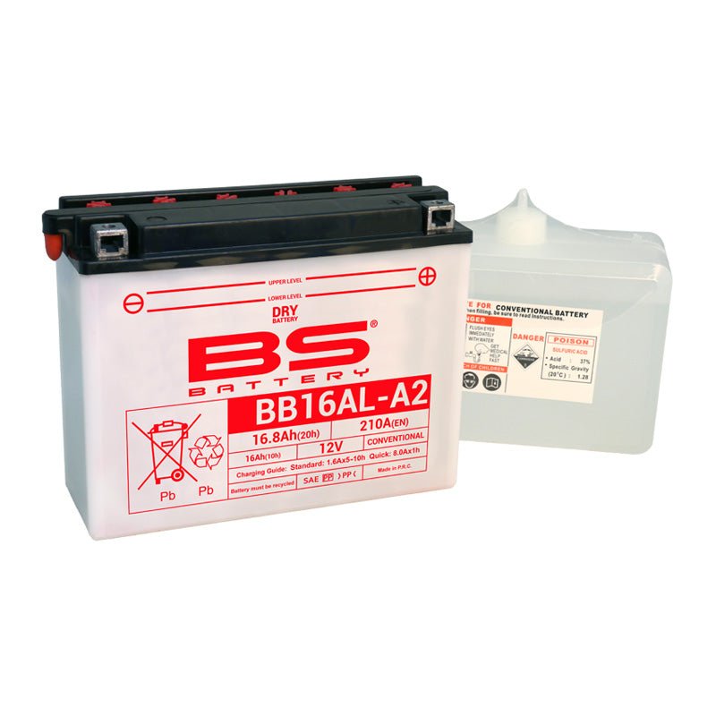 BS BATTERY BB16AL - A2 12V BATTERY WITH ACID PACK (310576) - DRIVEN Canada's Powersports 3661451003476310576