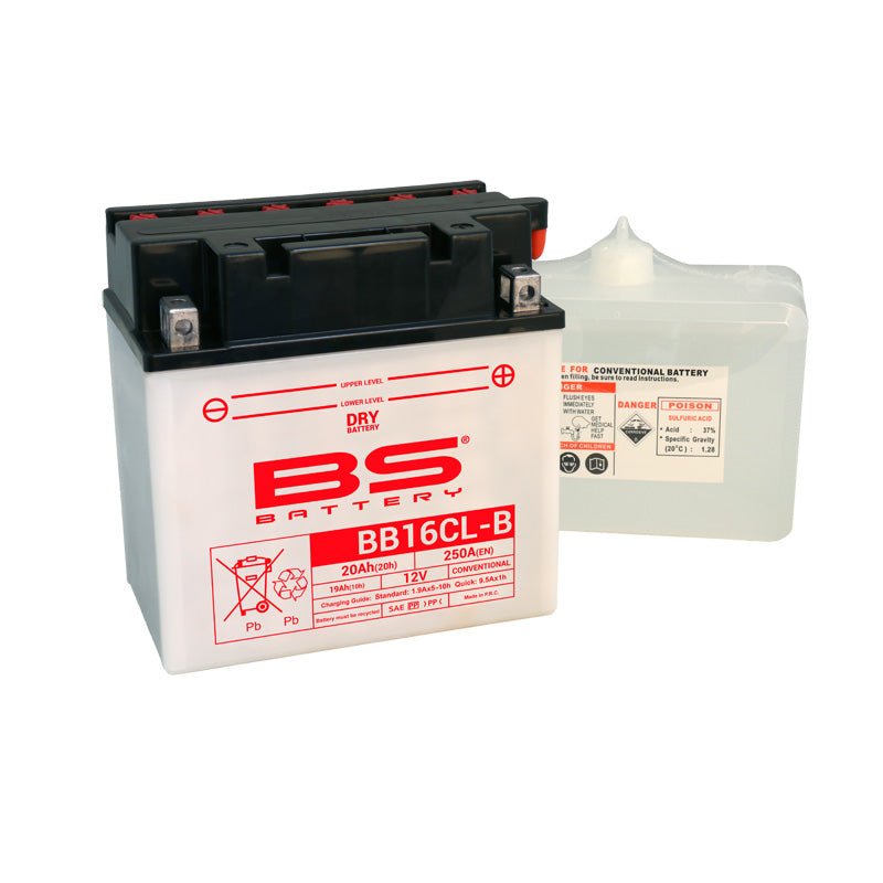 BS BATTERY BB16CL - B 12V BATTERY WITH ACID PACK (310579) - DRIVEN Canada's Powersports 3661454105719310579
