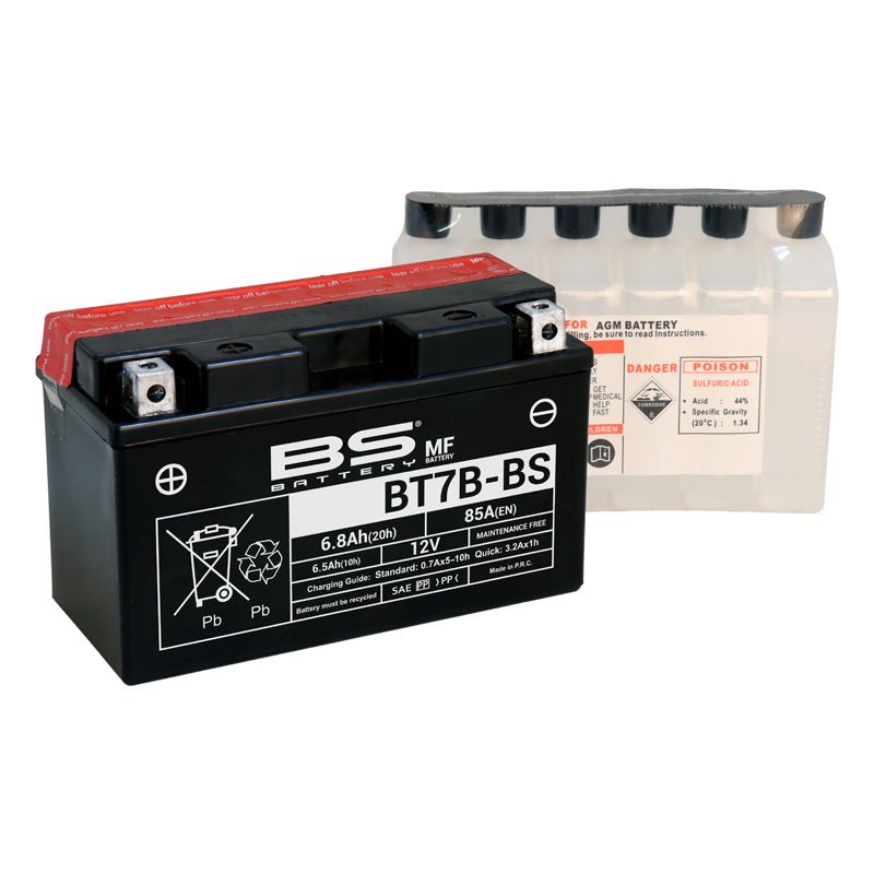 BS BATTERY BT7B - BS MAINTENANCE FREE 12V BATTERY (300626) - DRIVEN Canada's Powersports 3661451002905300626