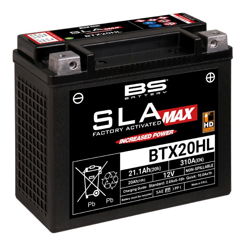 BS BATTERY BTX20HL SLA MAX FACTORY ACTIVATED 12V BATTERY (300883) - DRIVEN Canada's Powersports 3564094008832300883