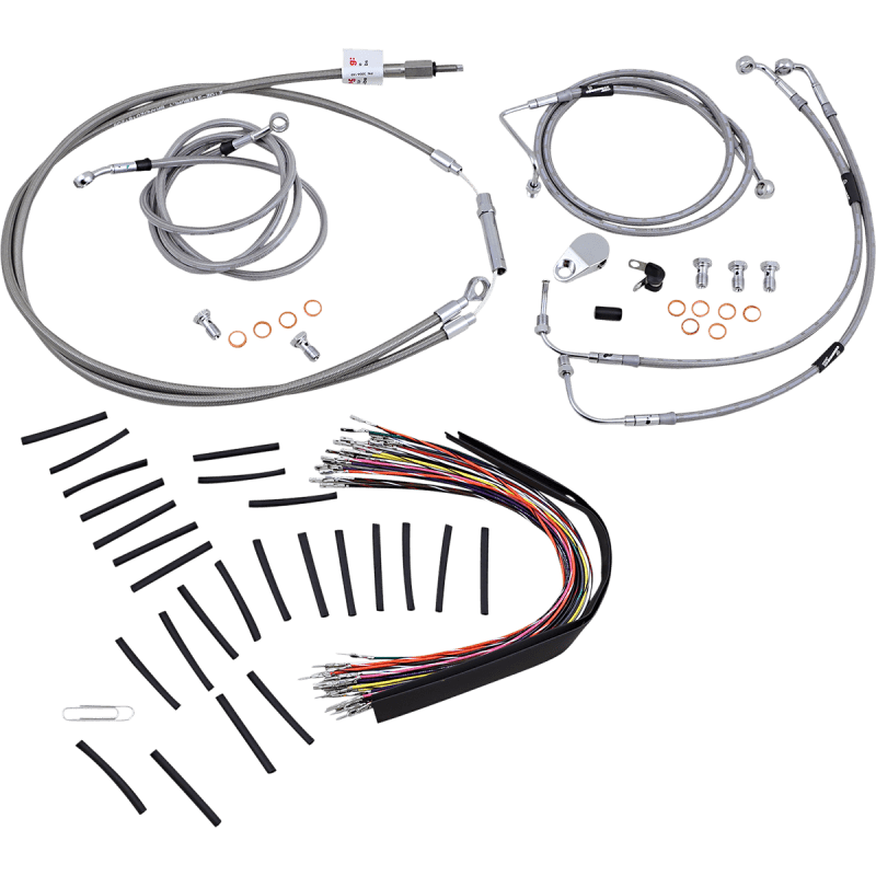 BURLY BRAND 08 - 13 FLH 13" CABLE CONTROL KIT ABS S/S (B30 - 1102) - DRIVEN Canada's Powersports B30 - 1102B30 - 1102