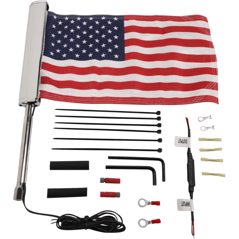 CIRO LLC LIGHTED FLAG KIT, CHROME (70600) - DRIVEN Canada's Powersports 70600