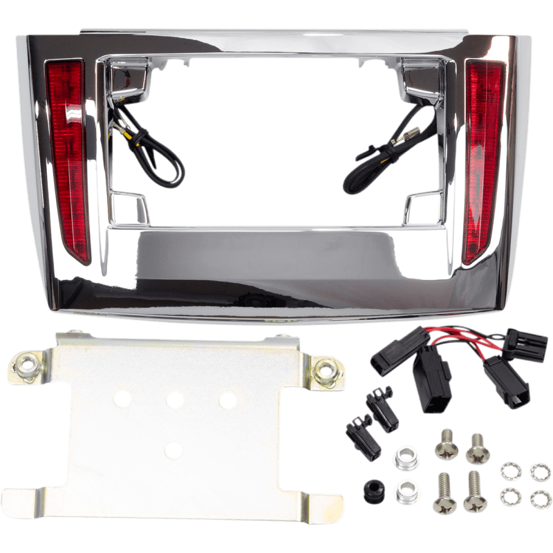 CIRO LLC LIGHTED LICENSE PLATE FRAME FOR TRI GLIDE, CHROME (40080) - DRIVEN Canada's Powersports 40080