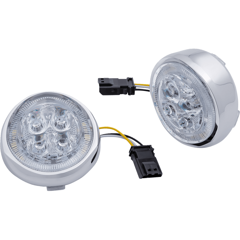 CIRO LLC TURN SIGNAL INSERT FRONT CHROME/CLEAR (45403) - DRIVEN Canada's Powersports 45403