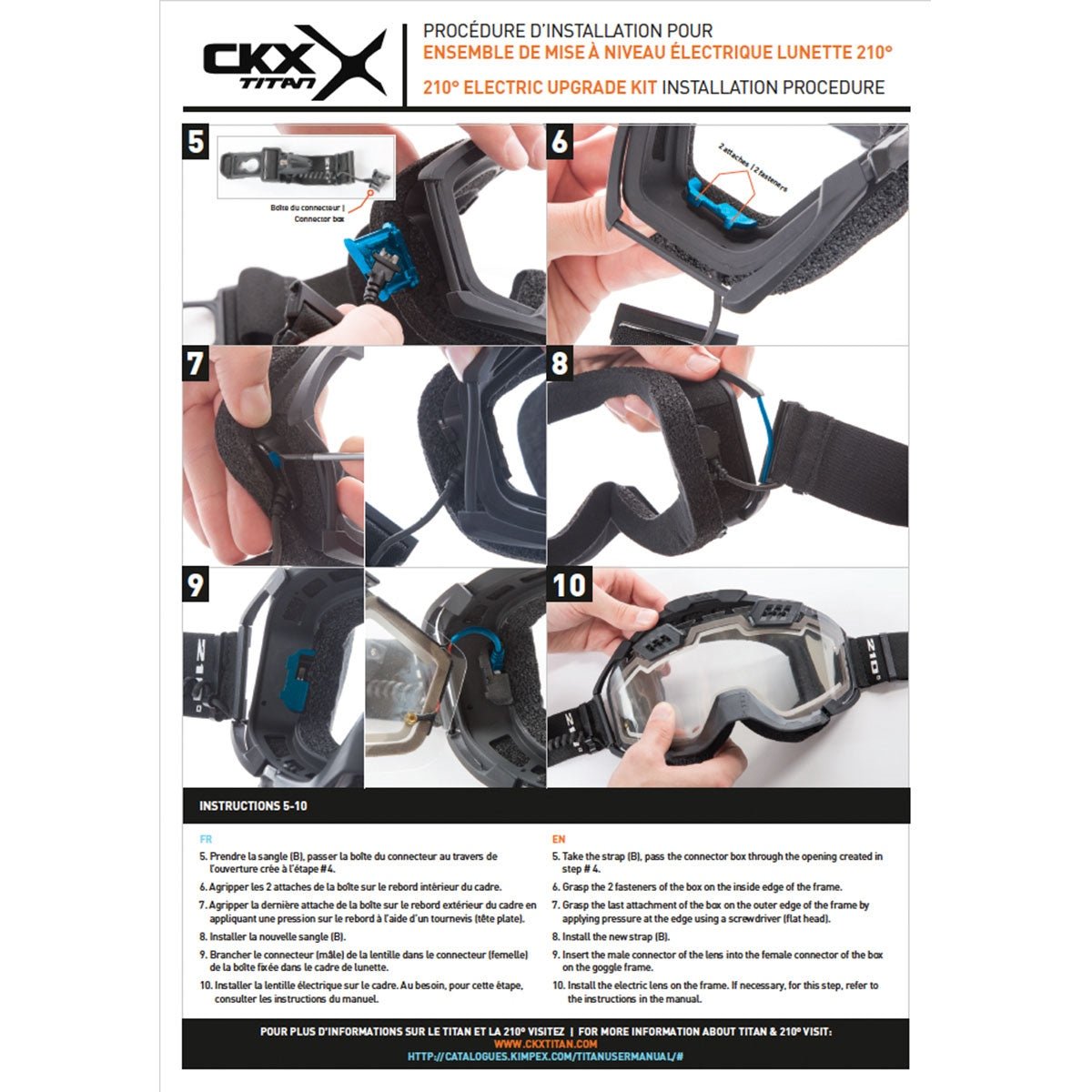 CKX ELECTRIC 210° GOGGLES LENS WITH ADJUSTABLE VENTILATION & ACCESSORIES - DRIVEN Canada's Powersports 779423463517120099