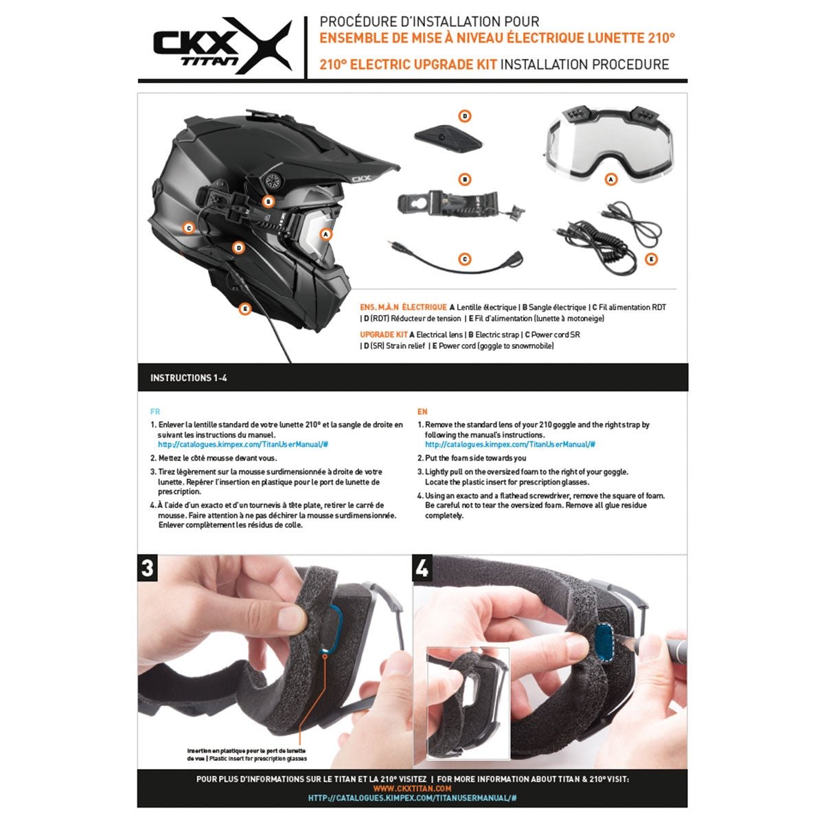 CKX ELECTRIC 210° GOGGLES LENS WITH ADJUSTABLE VENTILATION & ACCESSORIES - DRIVEN Canada's Powersports 779423463517120099