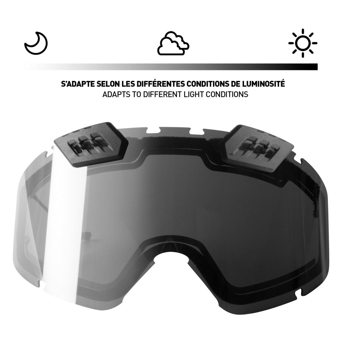 CKX <ELECTRIC PHOTOCHROMIC 210° GOGGLES LENS WITH ADJUSTABLE VENTILATION, WINTER - DRIVEN Canada's Powersports 779420297764120100
