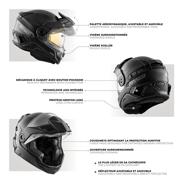 CKX MISSION AMS FULL FACE HELMET CARBON - DRIVEN Canada's Powersports 779423689634512361
