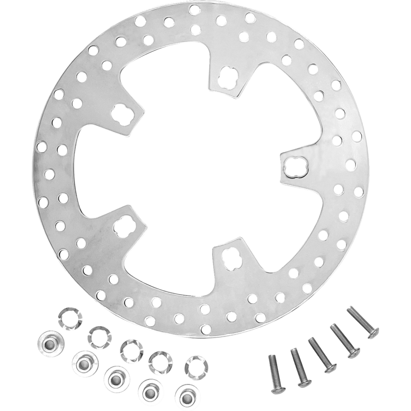COASTAL MOTO 11.5" FRONT PERIMETER ROTOR FL POLISHED W/HARDWARE SOLD EA (CM - FR - 115P) - DRIVEN Canada's Powersports CM - FR - 115P