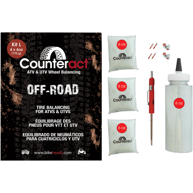 COUNTERACT INTERNAL TIRE BALANCING BEADS ATV/UTV 4X 6OZ (KIT L) - DRIVEN Canada's Powersports 18728800064KIT L