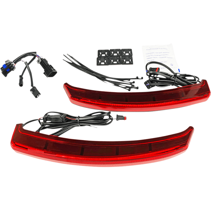 CUSTOM DYNAMICS LIGHT BAGZ REDLENS INDIAN (INDBAG - SWN - R) - DRIVEN Canada's Powersports INDBAG - SWN - R