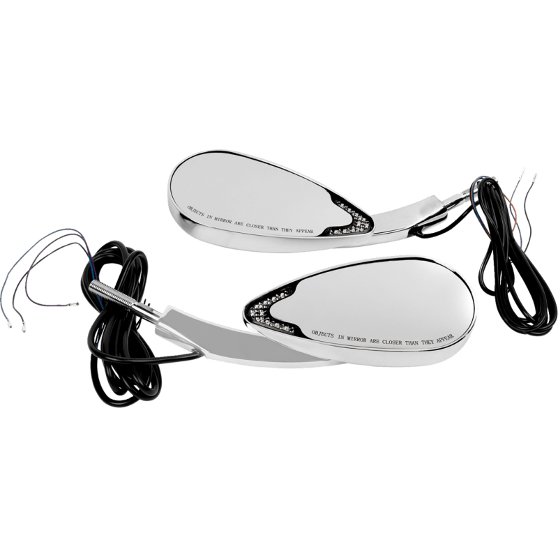 CUSTOM DYNAMICS MIRRORS LED RUN & TURN SIGNAL CHROME (CD - MIR - PLUG - C) - DRIVEN Canada's Powersports CD - MIR - PLUG - C
