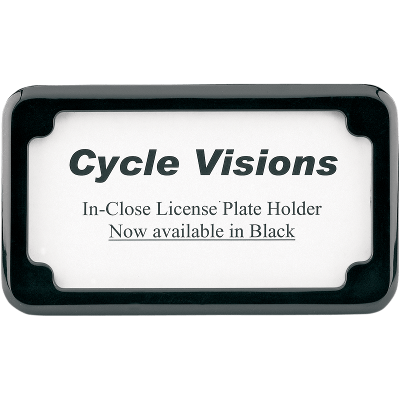 CYCLE VISIONS BLACK BEVELED LIC/PLATE FRAME (CV - 4615B) - DRIVEN Canada's Powersports CV - 4615B