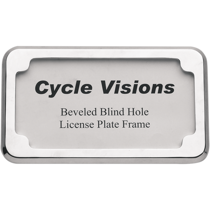 CYCLE VISIONS CHROME BEVELED LIC/PLATE FRAME (CV - 4615) - DRIVEN Canada's Powersports CV - 4615