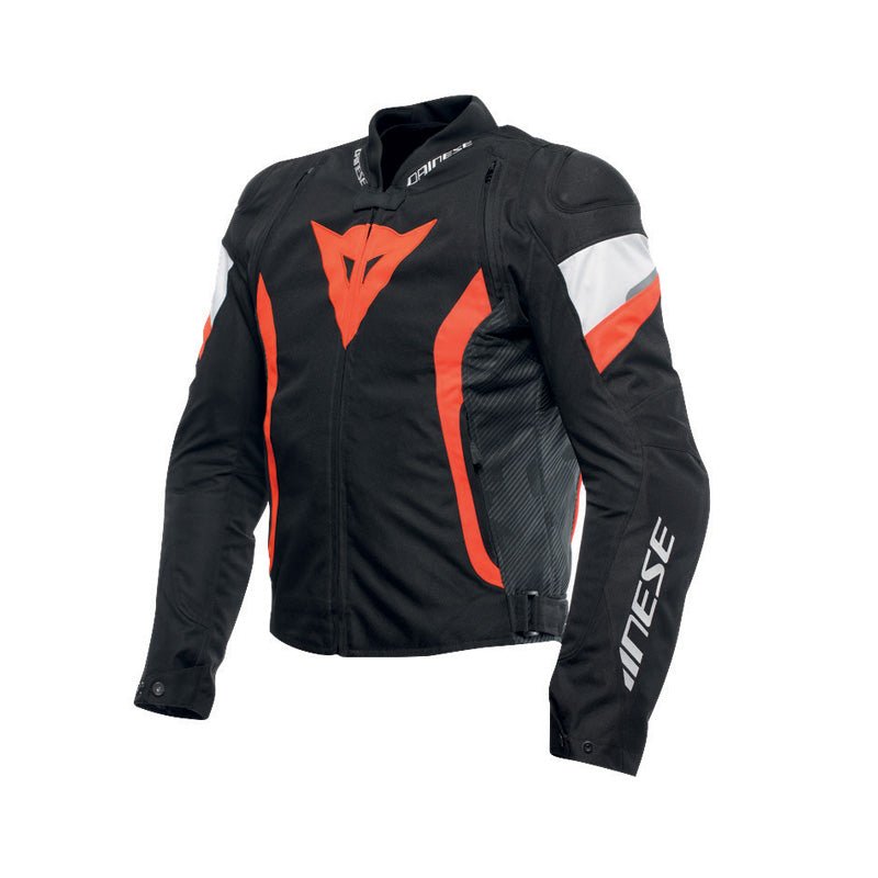 DAINESE AVRO 5 TEX JACKET BLACK/FLUO - RED/WHITE 62 - DRIVEN Canada's Powersports 805101969797417300006 - W12 - 62