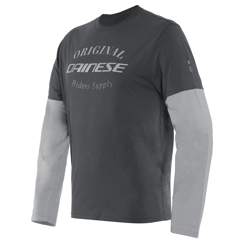 DAINESE PADDOCK T - SHIRT LS CHARCOAL - GRAY/GLACIER - GRAY (2XL) (1896840 - 71F - XXL) - DRIVEN Canada's Powersports 80510193043221896840 - 71F - XXL
