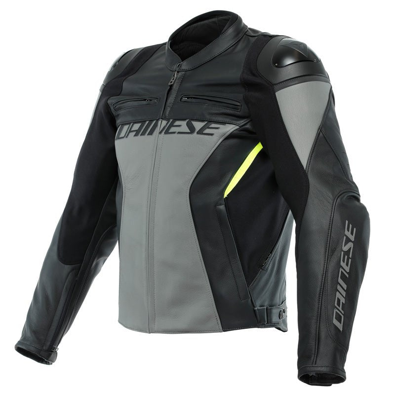 DAINESE RACING 4 LEATHER JACKET CHARCOAL/BLACK (64) - DRIVEN Canada's Powersports 80510193027241533848 - 09F - 48