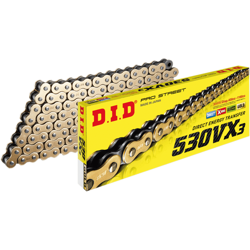 DID 530VX3 X 120 G CHAIN (530VX3GX120ZB) - DRIVEN Canada's Powersports 4525516397254530VX3GX120ZB
