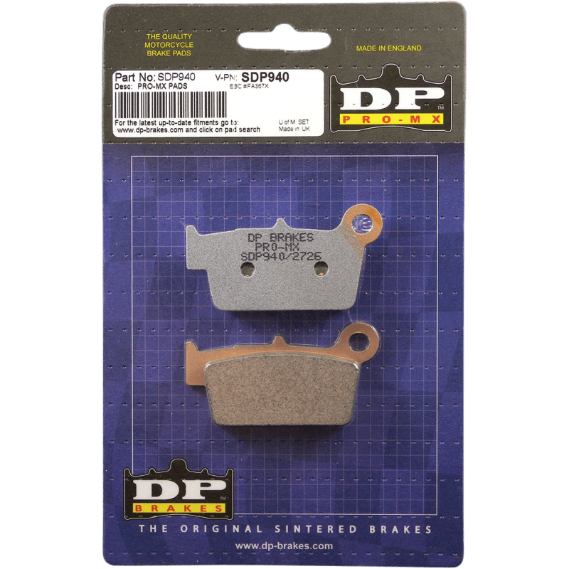 DP BRAKES SDP940MX PRO - MX COMPOUND BRAKE PAD SET - DRIVEN Canada's Powersports 5060637513613SDP940MX