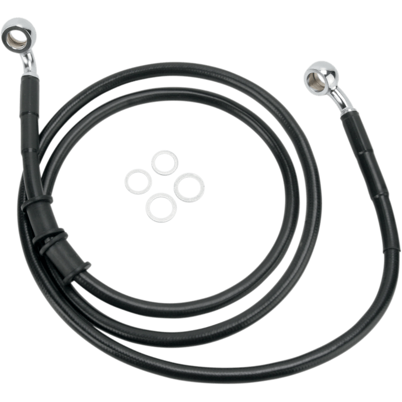 DRAG SPECIALTIES 08 - 09 FXDL FRT S/B BRAKE LINE KIT (660335BLK) - DRIVEN Canada's Powersports 660335BLK