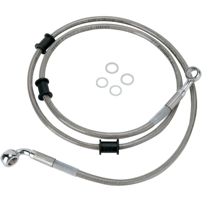 DRAG SPECIALTIES 08 - 10 FLST FRT S/S BRAKE LINE KIT +2 (680214 - 2) - DRIVEN Canada's Powersports 680214 - 2