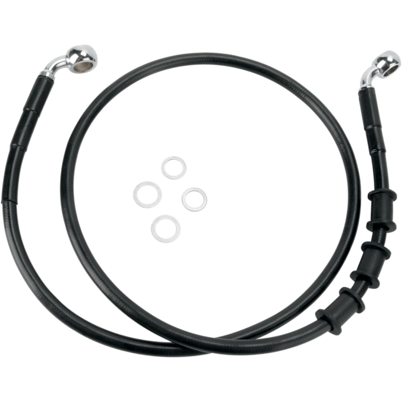 DRAG SPECIALTIES 08 - 14 FLSTN FRT S/B BRAKE LINE KIT +2 (680219 - 2BLK) - DRIVEN Canada's Powersports 680219 - 2BLK