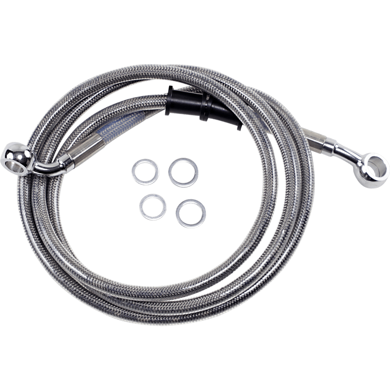 DRAG SPECIALTIES 08 - 17 FXDB FRT S/S BRAKE LINE KIT +6 (660324 - 6) - DRIVEN Canada's Powersports 660324 - 6