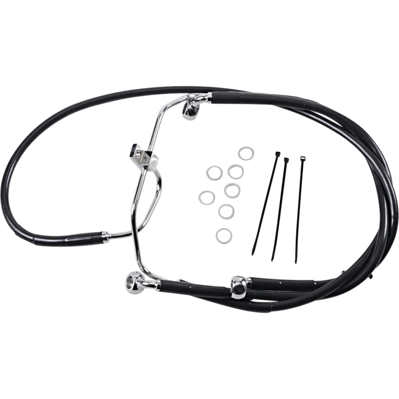 DRAG SPECIALTIES 08 - 17 FXDF FRT S/B BRAKE LINE KIT +10 (660325 - 10BLK) - DRIVEN Canada's Powersports 660325 - 10BLK