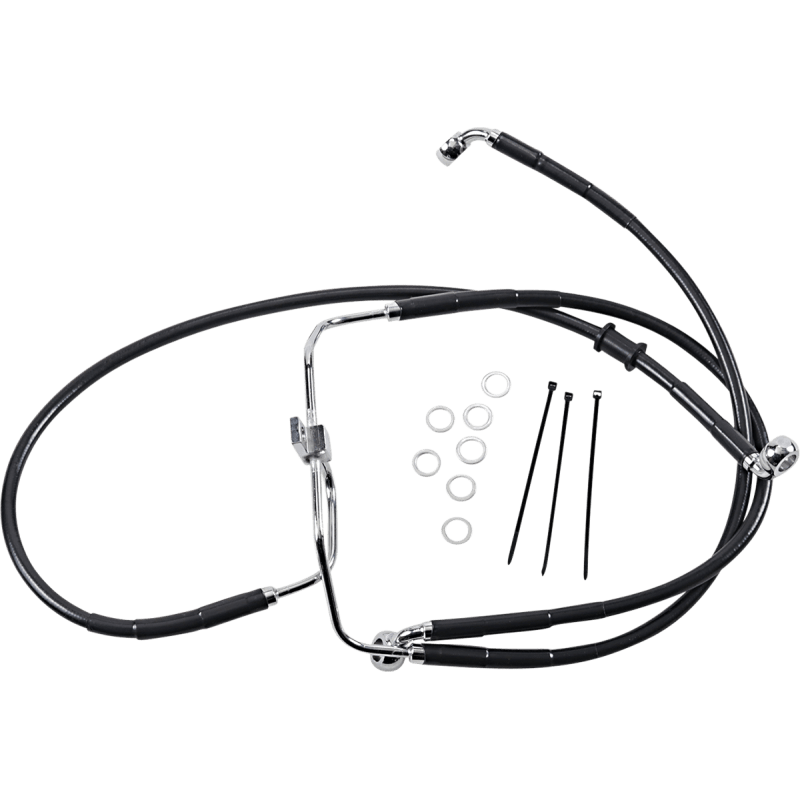 DRAG SPECIALTIES 08 - 17 FXDF FRT S/B BRAKE LINE KIT +6 (660325 - 6BLK) - DRIVEN Canada's Powersports 660325 - 6BLK