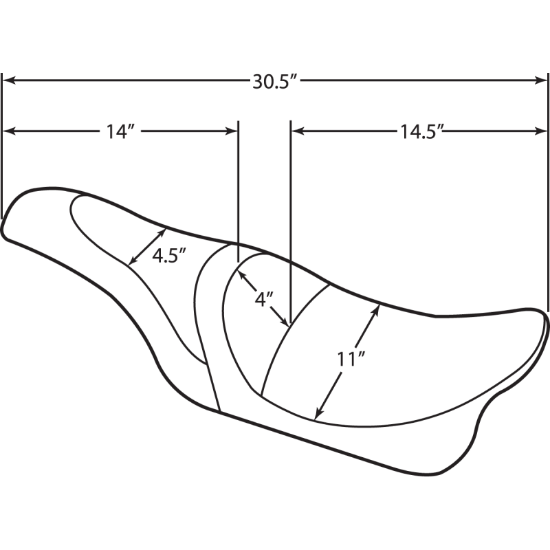 DRAG SPECIALTIES 08 - 19 FLHT SEAT CABALERO F.SUEDE DIA (0801 - 1038) - DRIVEN Canada's Powersports 0801 - 1038