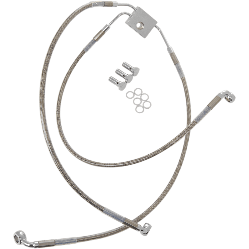 DRAG SPECIALTIES 12 - 17 FXDF FRT S/S +6 BRK LINE W/ABS (1741 - 3827) - DRIVEN Canada's Powersports 1741 - 3827