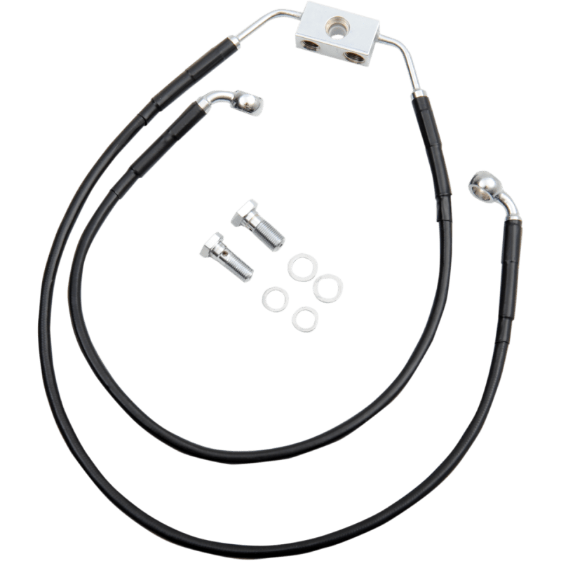 DRAG SPECIALTIES 12 - 17 FXDWG FRT +8 BRK LINE W/ABS - DRIVEN Canada's Powersports 612138 - 8BLK
