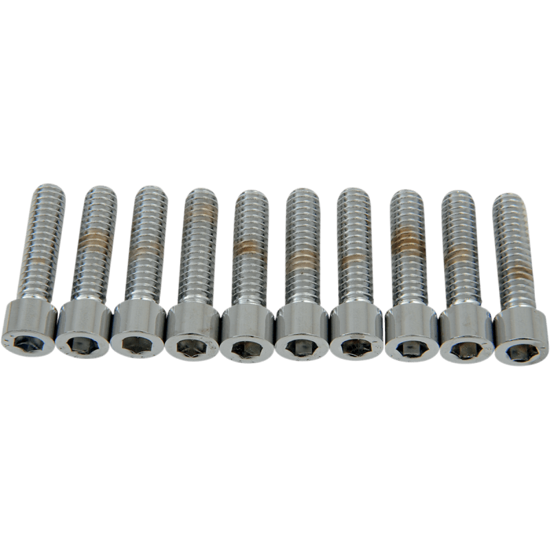 DRAG SPECIALTIES 1/4 - 20*1 ALLEN BOLTS (10) CY - CHROME SMOOTH (MPB181S) - DRIVEN Canada's Powersports 632393167727MPB181S