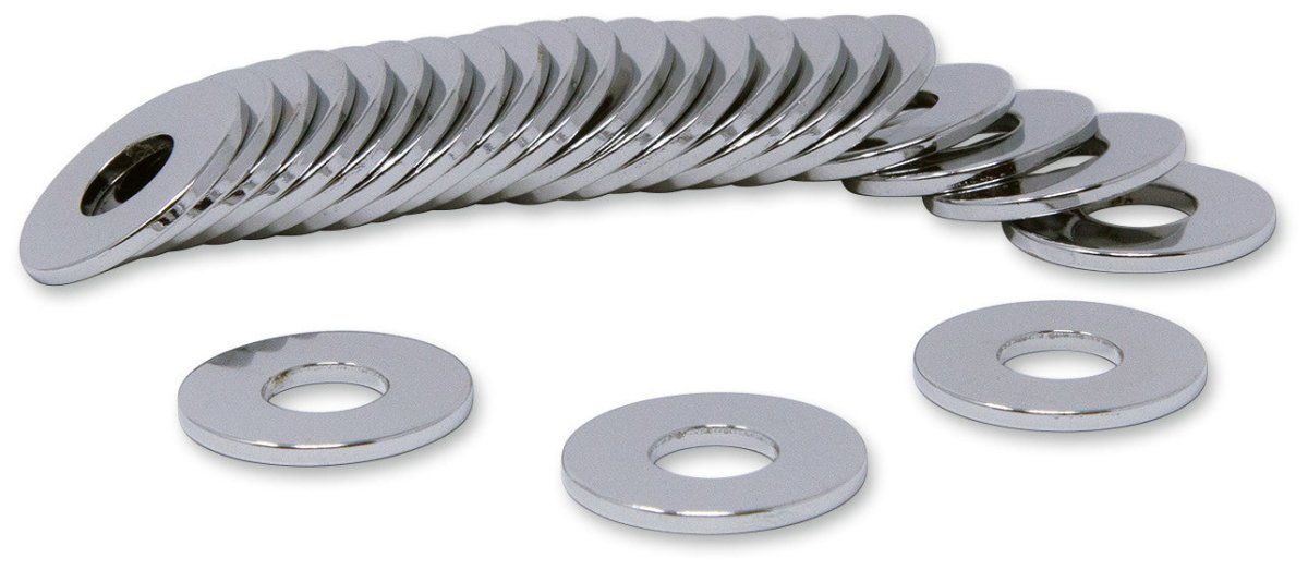 DRAG SPECIALTIES 1/4" I.D. FLAT WASHERS 3/4" O.D. (25 BAG) (MPB594) - DRIVEN Canada's Powersports 632393670395MPB594