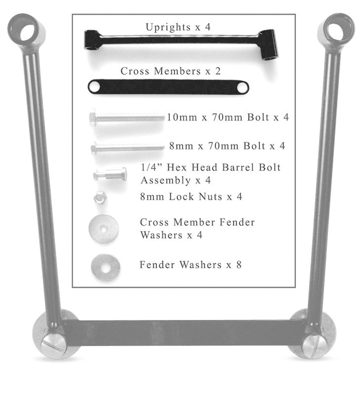 DRAG SPECIALTIES 84 - 99 FX/FLST S/BAG SUPPORTS (1 BOLT) PR (DS - 110848) - DRIVEN Canada's Powersports DS - 110848