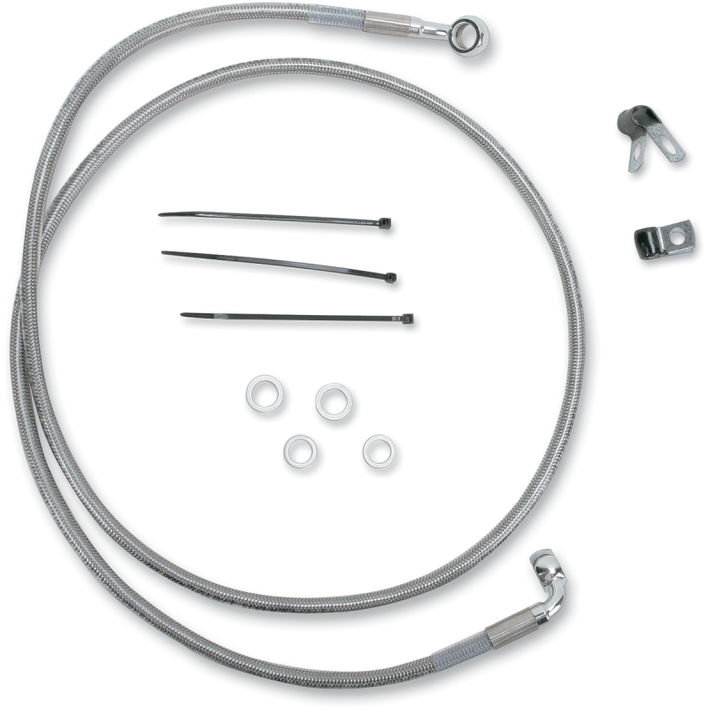 DRAG SPECIALTIES 88 - 03 FRT S/S BRAKE LINE KIT +6 - DRIVEN Canada's Powersports 640113 - 6