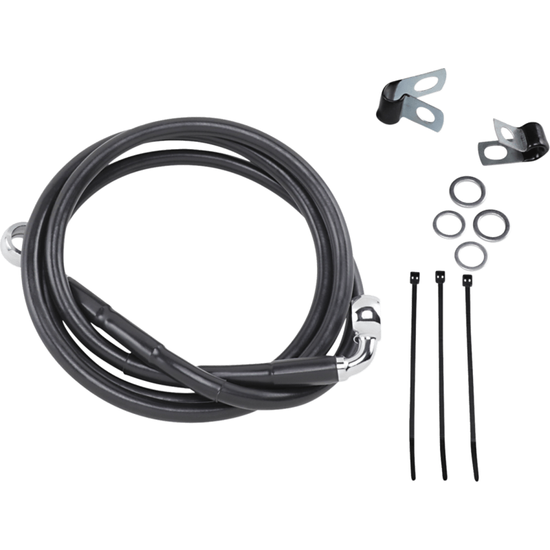 DRAG SPECIALTIES 95 - 99FXD/88 - 03XL +6 FRT BRK LINE KI - DRIVEN Canada's Powersports 640113 - 6BLK