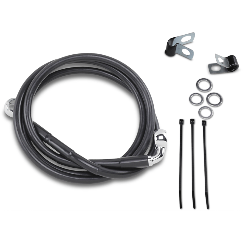 DRAG SPECIALTIES 95 - 99FXD/88 - 03XL +6 FRT BRK LINE KI - DRIVEN Canada's Powersports 640113 - 6BLK