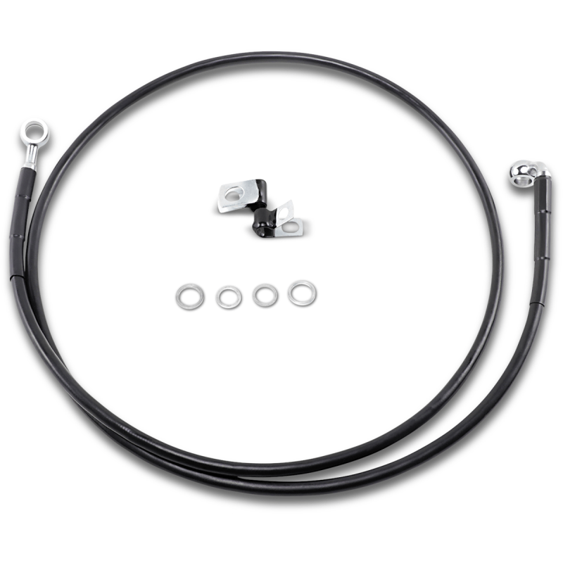DRAG SPECIALTIES 99 - 07 FXST +10 FRT BRAKE LINE KIT - DRIVEN Canada's Powersports 640210 - 10BLK