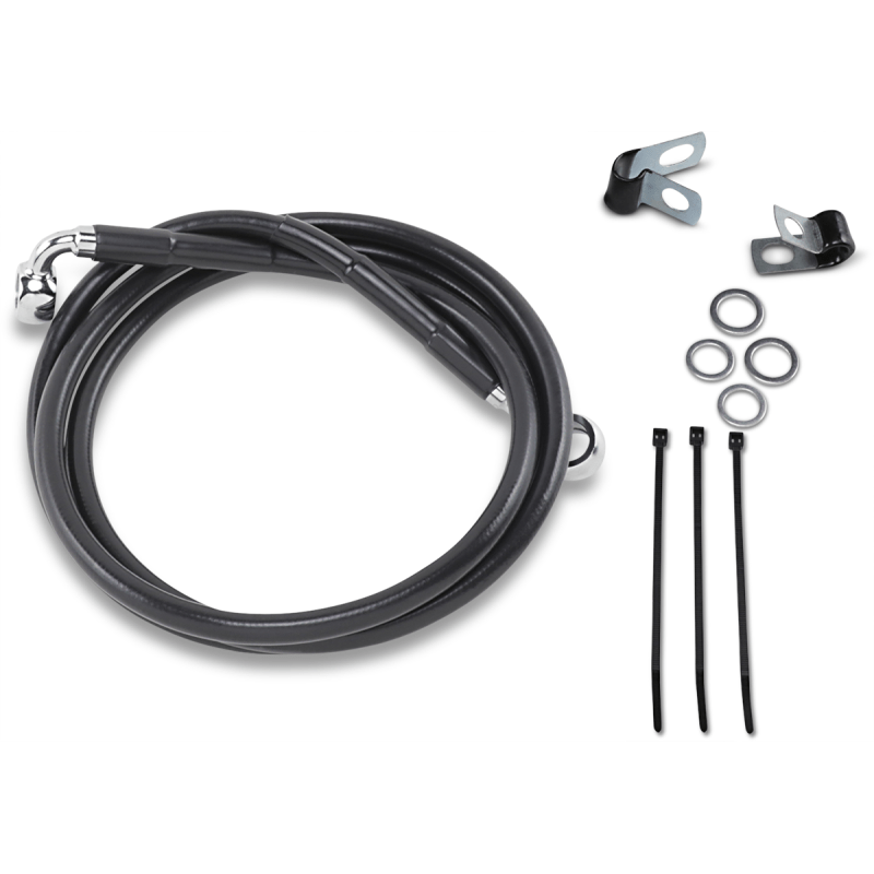 DRAG SPECIALTIES 99 - 07 FXST +8 FRT BRAKE LINE KIT - DRIVEN Canada's Powersports 640210 - 8BLK