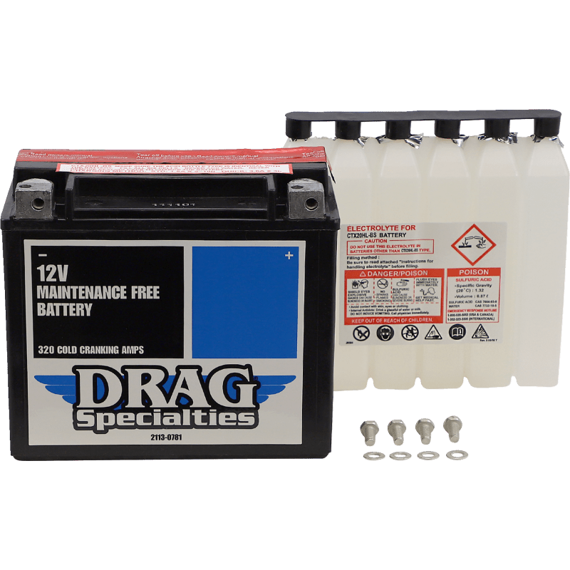 DRAG SPECIALTIES BATTERY CTX20HL - BS - FT DRAG - DRIVEN Canada's Powersports 014817CTX20HL - BS - FT
