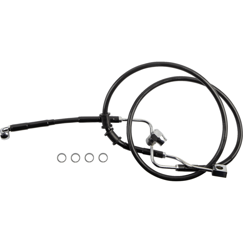 DRAG SPECIALTIES BRAKE LINE RR ABS (618598 - BLK) - DRIVEN Canada's Powersports 618598 - BLK