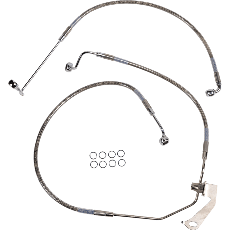 DRAG SPECIALTIES BRAKE LINE RR NON ABS SS (640232) - DRIVEN Canada's Powersports 640232